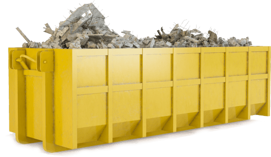 Žlutý kontener s odpadem